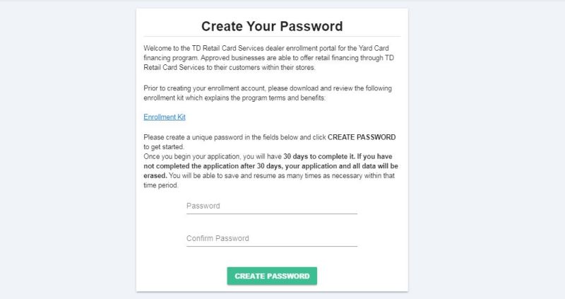 yard credit card enroll 4